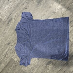 Elegant Heather Blue Women's Short Sleeve Top